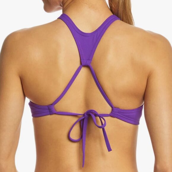 Arena Women's Rulebreaker Think Crop Top Bikini Set sz XS Real Bottom Pink Rose - Picture 6 of 16